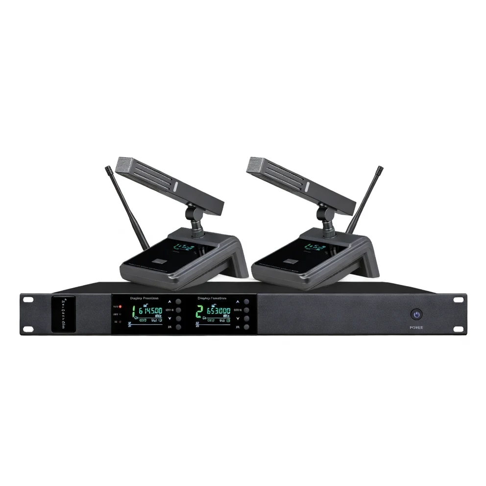 Harmonai ACT-802 Square-Tube Conference Microphone | Professional UHF Wireless Conference System