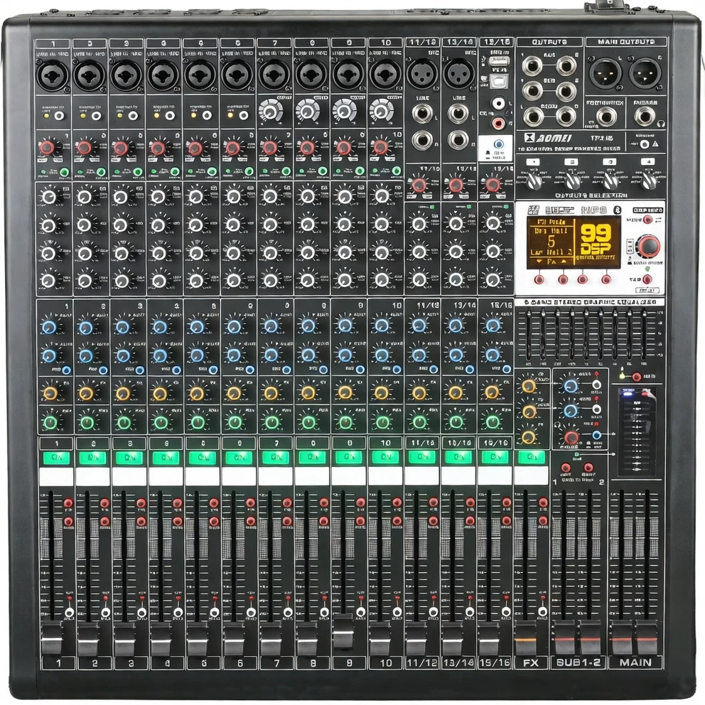 Harmonai TPX-12 Professional Digital Mixer | Matrix Routing · Bluetooth · 99 DSP Effects