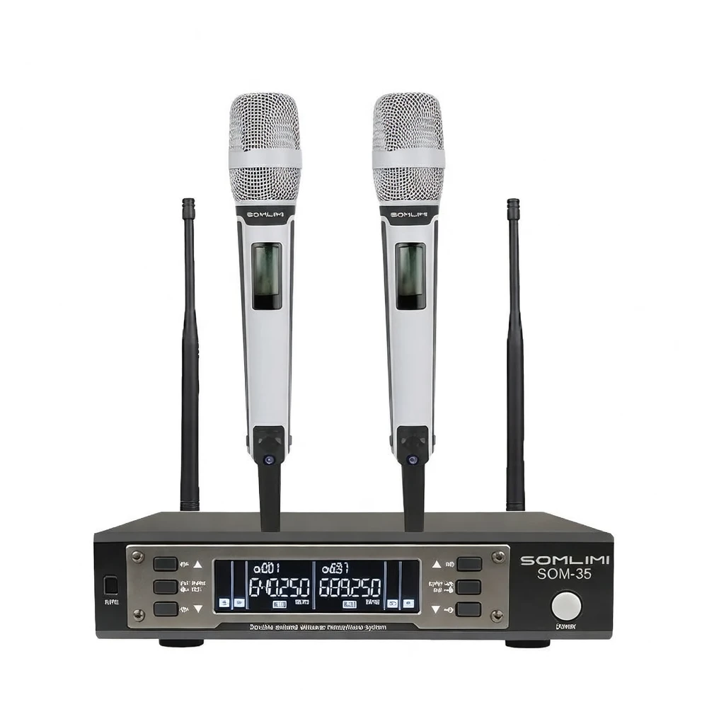 Harmonai SOM-35 Professional UHF Wireless Handheld Microphone — High SNR, Stage-Grade Performance