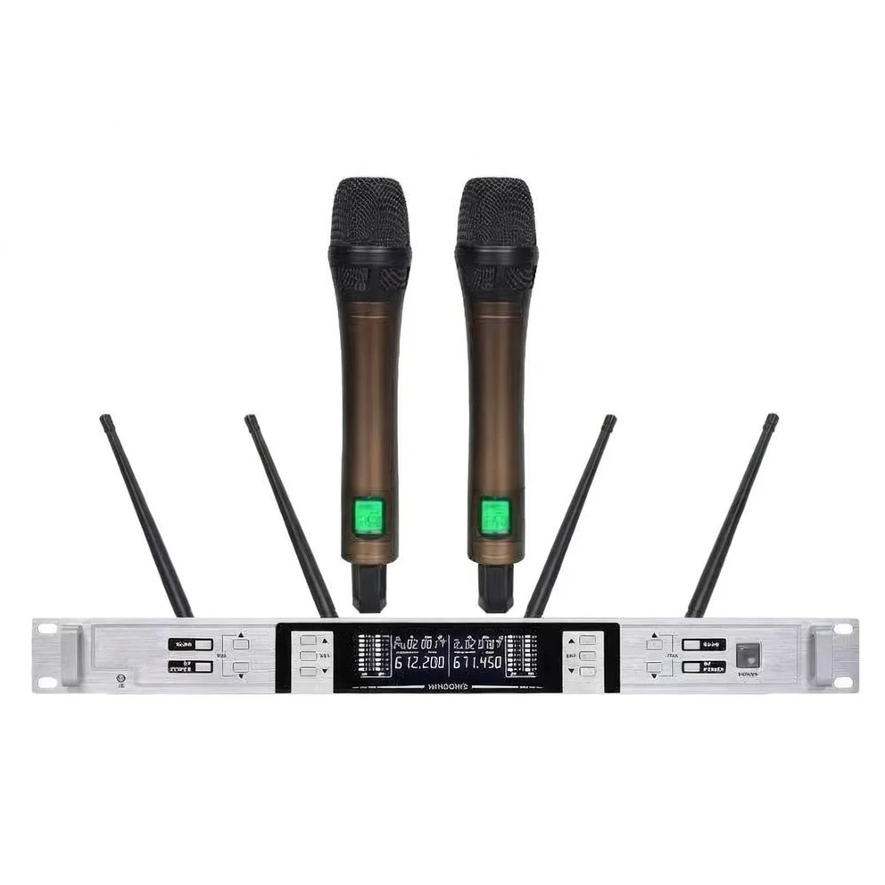 Harmonai ACT-820 Dual-Channel True Diversity Wireless Mic — 500m Ultra-Long Range