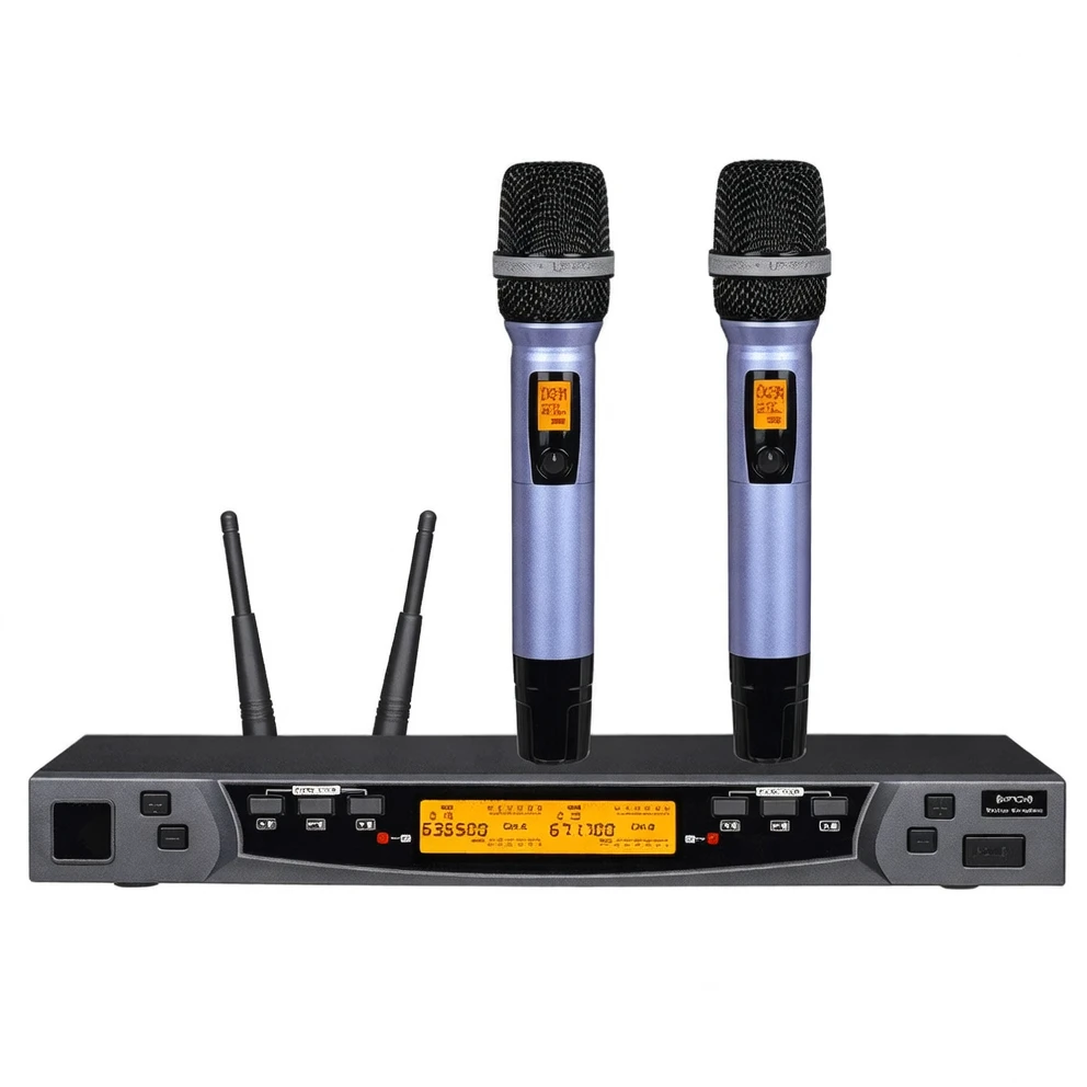 Harmonai ACT-3280 Dual-Handheld UHF Wireless Microphone System — Professional KTV & Stage Grade