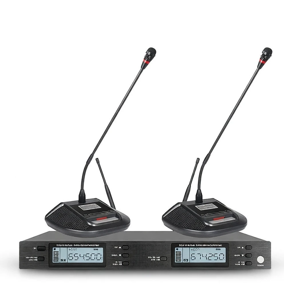 Harmonai MR20 UHF Dual-Channel Wireless Conference Microphone System