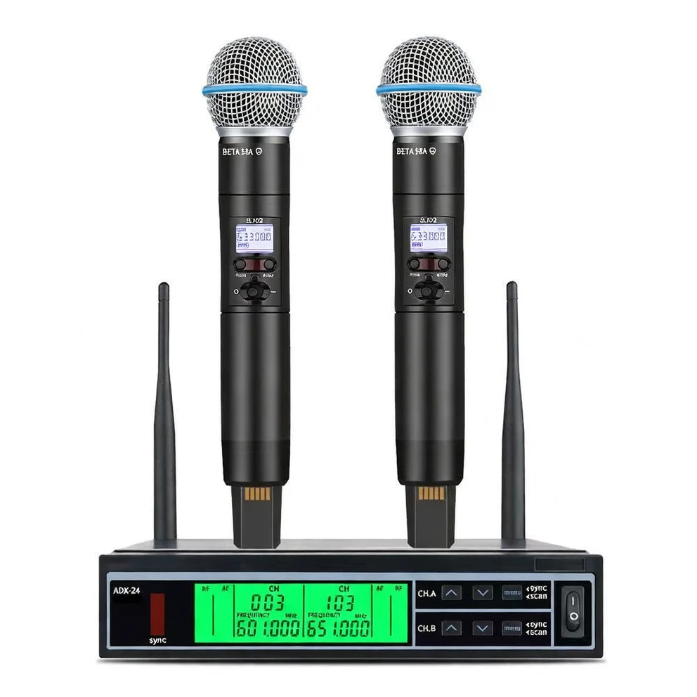 Harmonai ADX24 Professional UHF Wireless Microphone — Dual-Band Stable Transmission, High-Fidelity Audio Capture