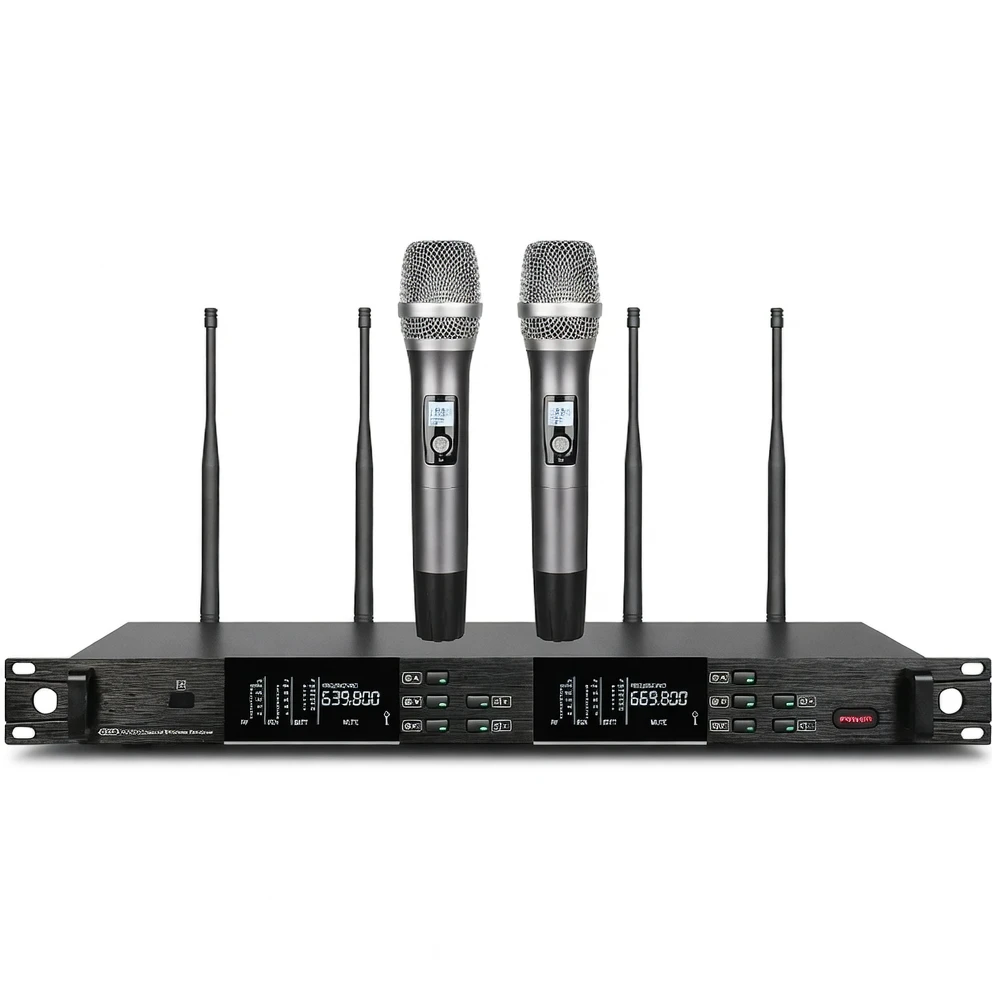 Harmonai GP-300 UHF Wireless Microphone — 200 Channels, 80m Range, Professional Stage & Conference Use