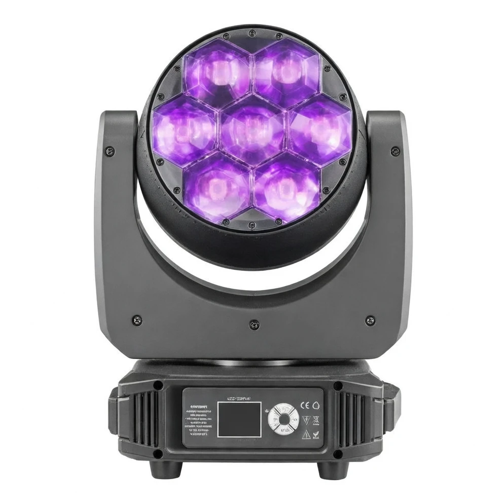 Harmonai QY-TJ740 7×40W Focus Color-Changing Mini Moving Head — Compact Body · Professional Beam & Wash