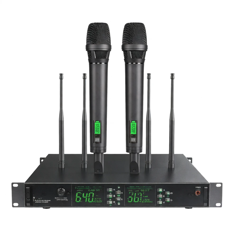 Harmonai GP-220T Professional UHF Wireless Microphone System — True Diversity, 200 Channels, Feedback Suppression, 130m Range
