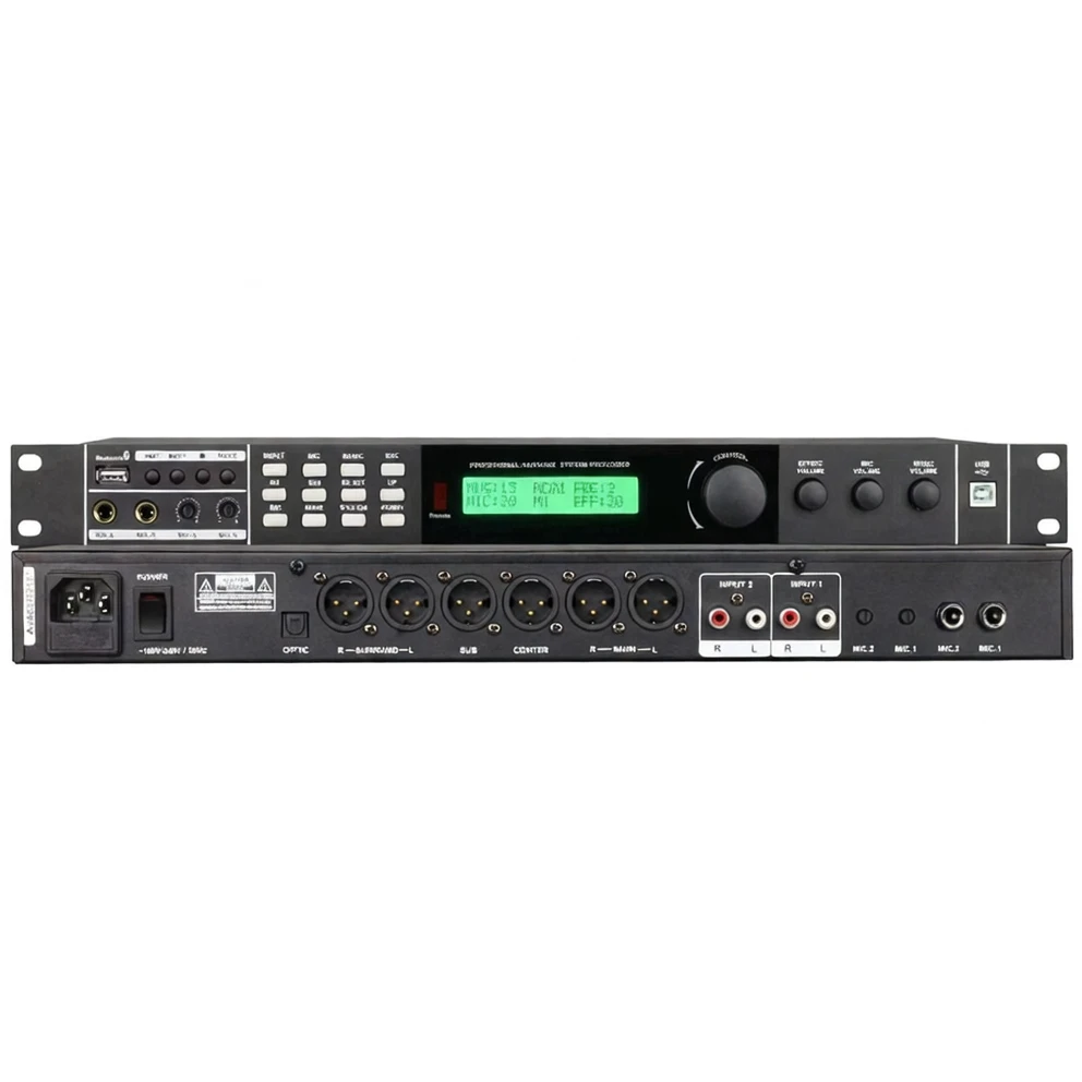 Harmonai TM303 Karaoke Preamp Effects Processor — ADI Chip DSP Processor, Dual-Channel 16-Band Parametric EQ