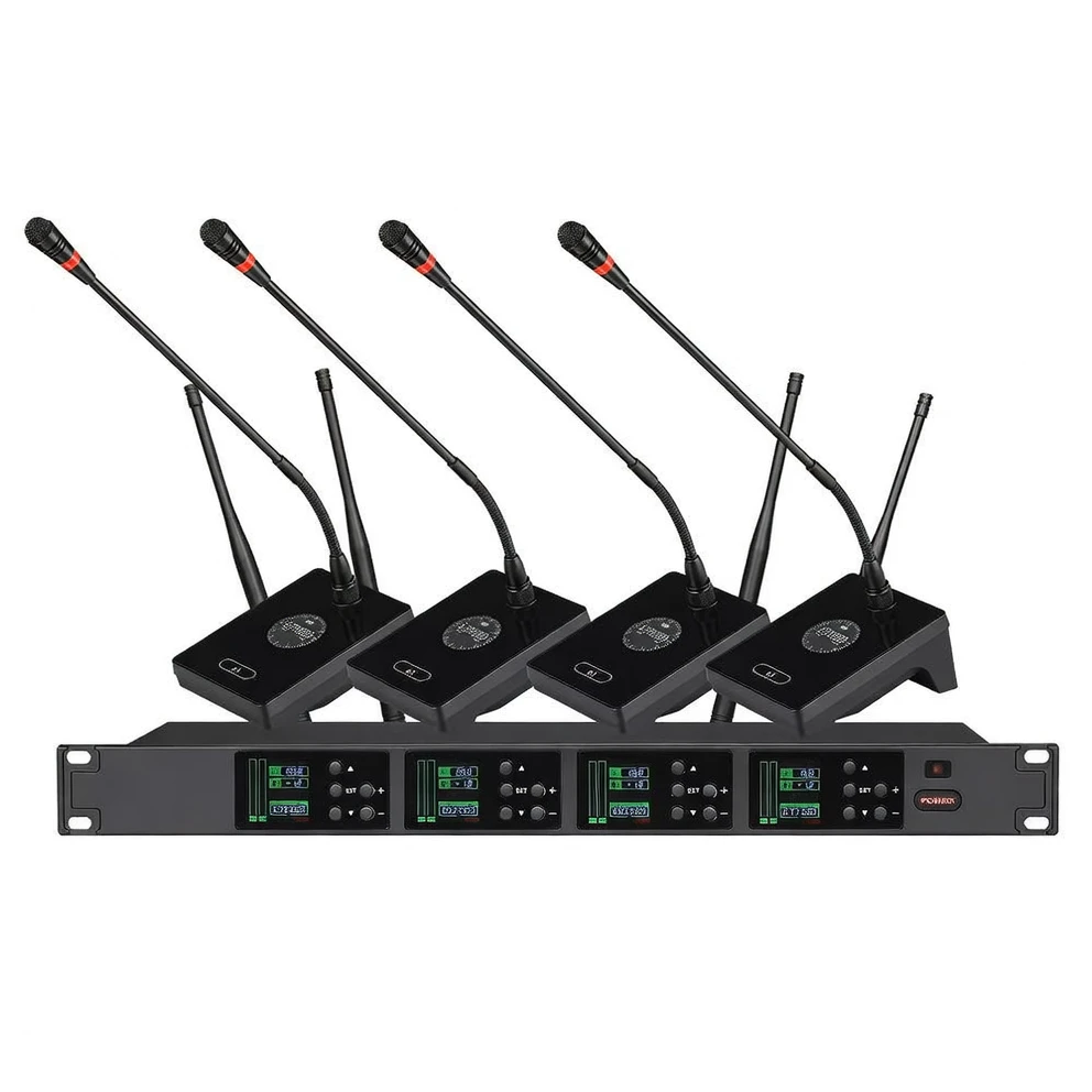 Harmonai GP-224 Quad-Channel Wireless Conference Microphone System
