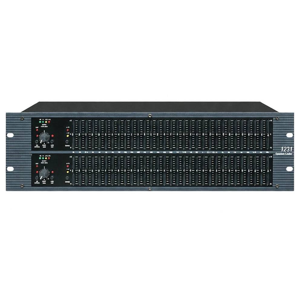 Harmonai 1231 Professional Dual 31-Band 3U Equalizer — High-Precision Audio Signal Conditioning
