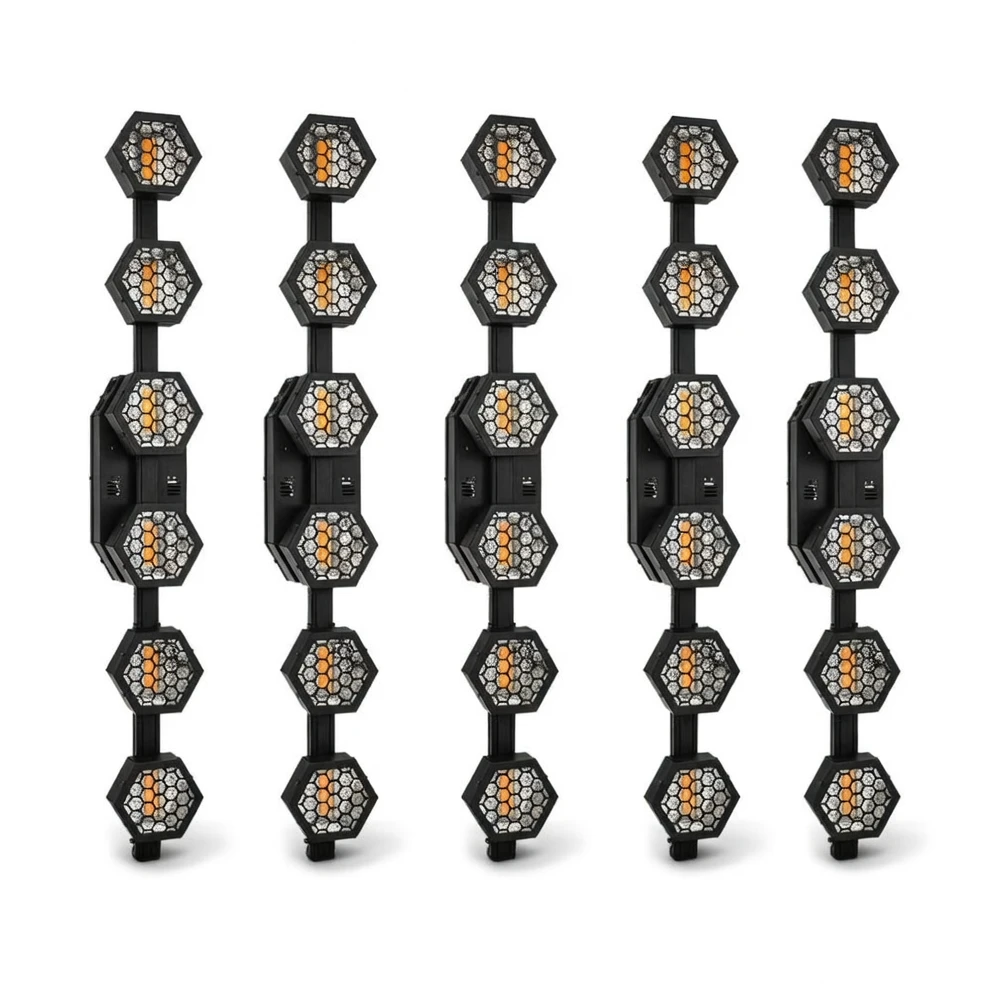 Harmonai Big Six Retro Light QY-FYM6B — Six Warm-White COB LEDs · Essential Atmosphere Light for Bars & Live Streaming Studios