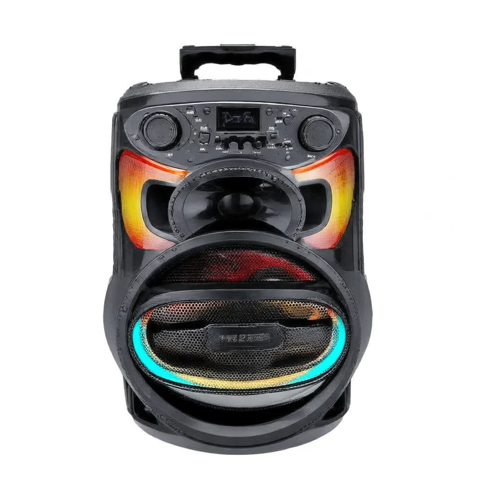 Harmonai HJ-T121 Portable Bluetooth Speaker — 40W Power, RGB Lights, Stage-Grade Sound for Outdoors & Parties