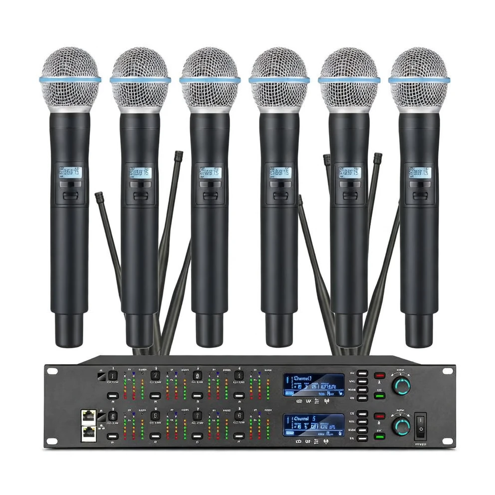 Harmonai ACT-780 8-Channel Wireless Mic System | True Diversity, 750m Ultra-Long Range