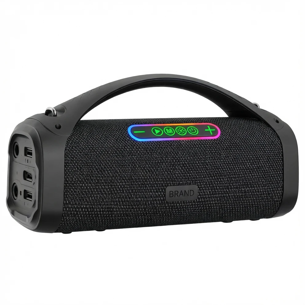 Harmonai HJ-118S Portable Bluetooth Speaker | LED Lights • Stereo Sound • Multi-Mode Playback