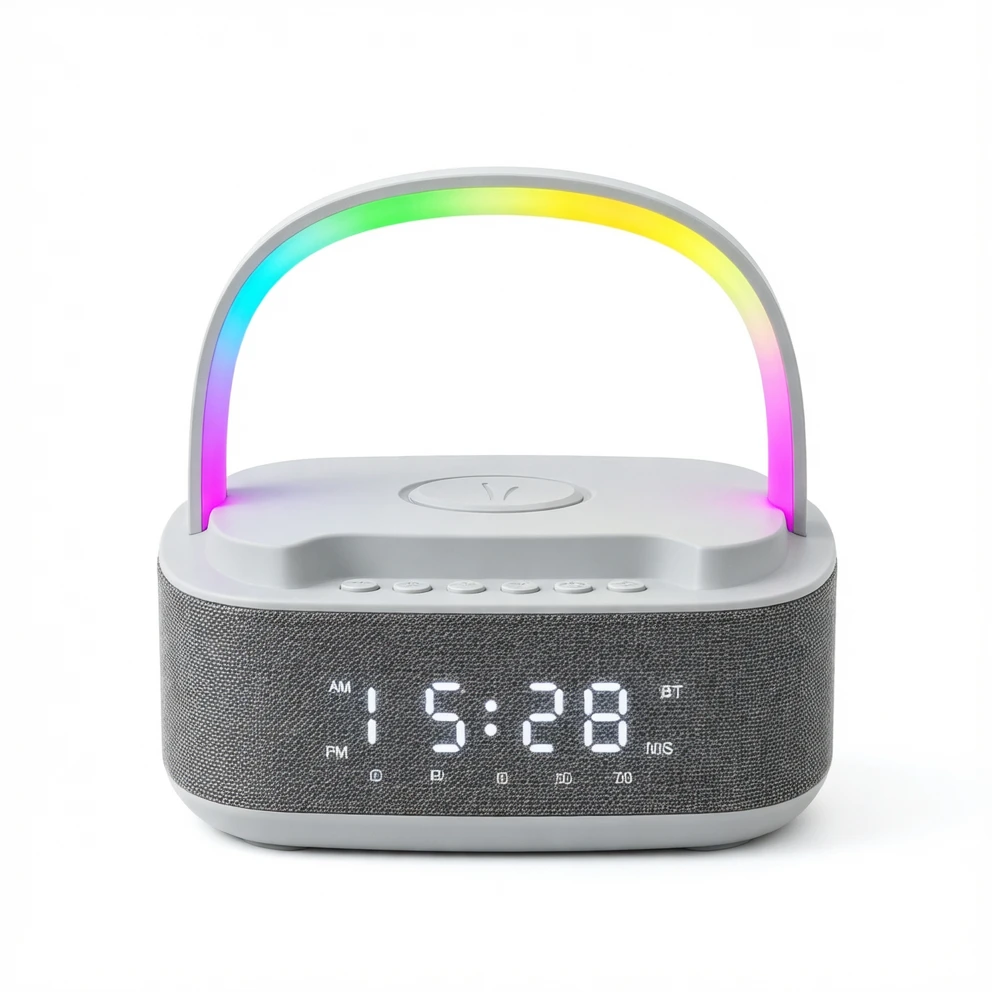Harmonai HJ-DW301 Multi-Function Bluetooth Speaker | Bluetooth 5.3 TWS, 15W Wireless Charging, LED Ambient Light