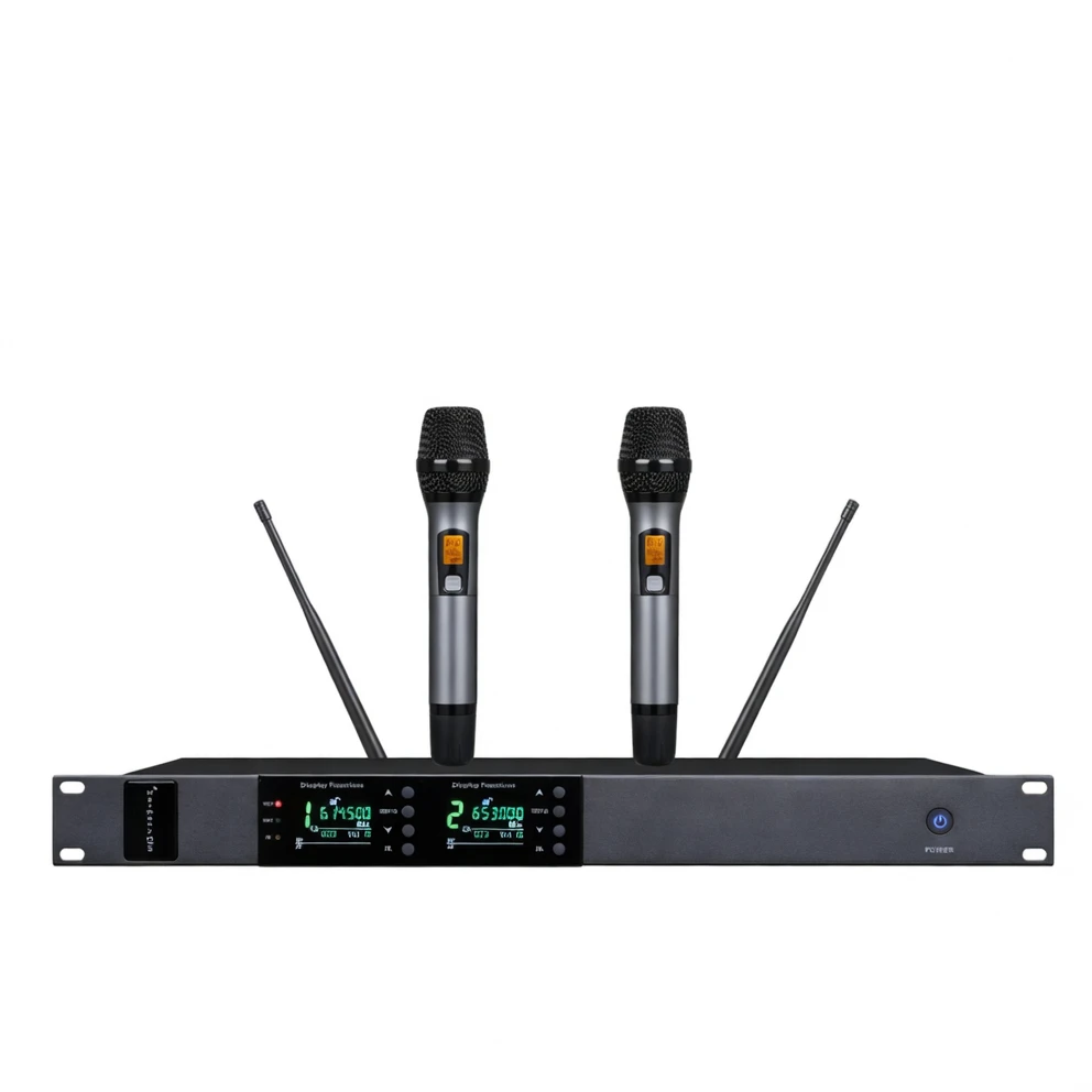 Harmonai ACT-802 Handheld Wireless Microphone — UHF Professional Mic for KTV, Conferences & Live Performances