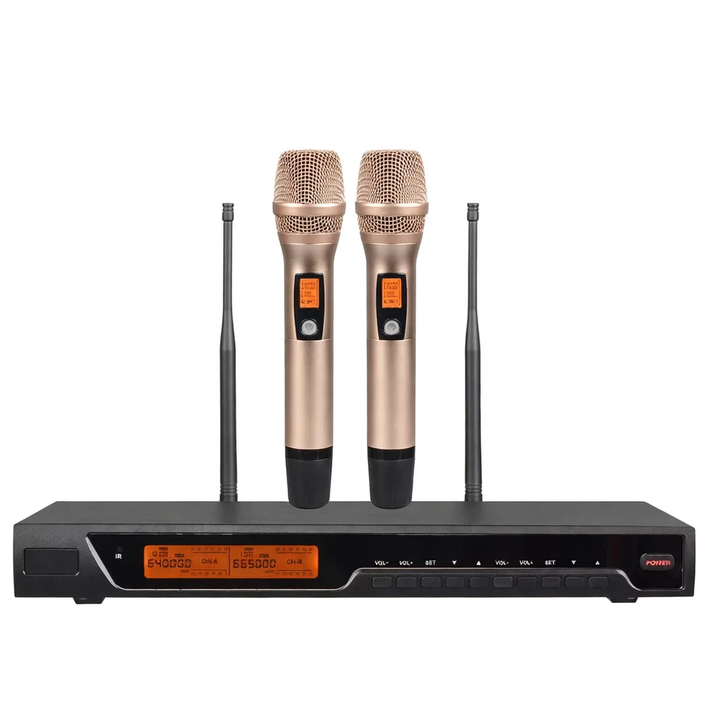 Harmonai GP-221 Professional UHF Wireless Microphone System — Dual-Channel High-Fidelity Audio