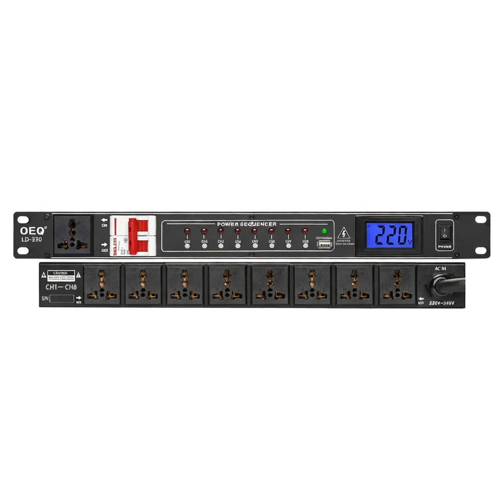 LD-330 Professional Power Sequencer · 8-Channel 30A High-Power Sequential Control