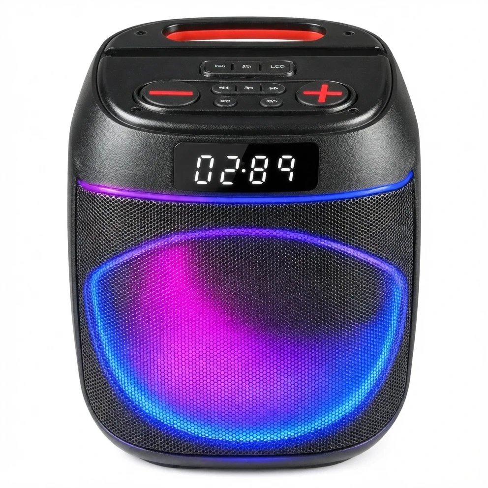 Harmonai HJ-P811 Portable Bluetooth Speaker — 40W High Power, RGB Ambient Lights, Outdoor-Ready