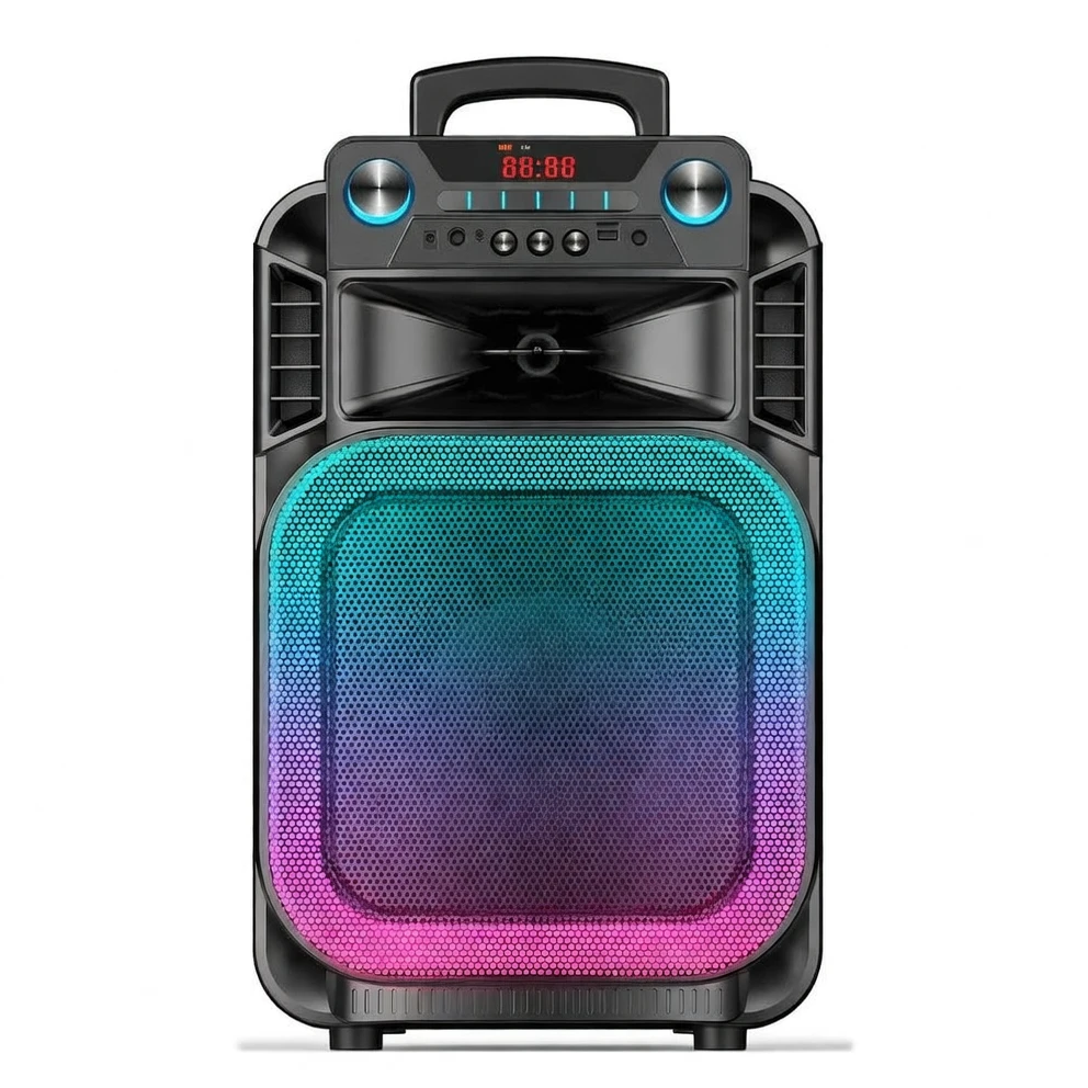 Harmonai HJ-T124 Portable Bluetooth Speaker — 40W High-Power, RGB Light Effects