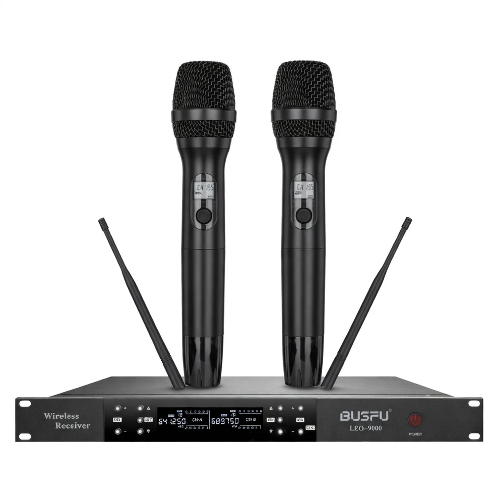 Harmonai LEO-9000 Professional UHF Wireless Microphone — 200-Channel Auto-Scan, IR Sync