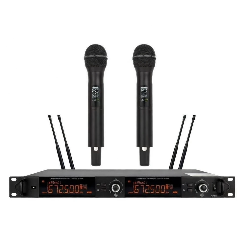 Harmonai ACT-620 Dual-Channel True Diversity Wireless Microphone — 750m Range