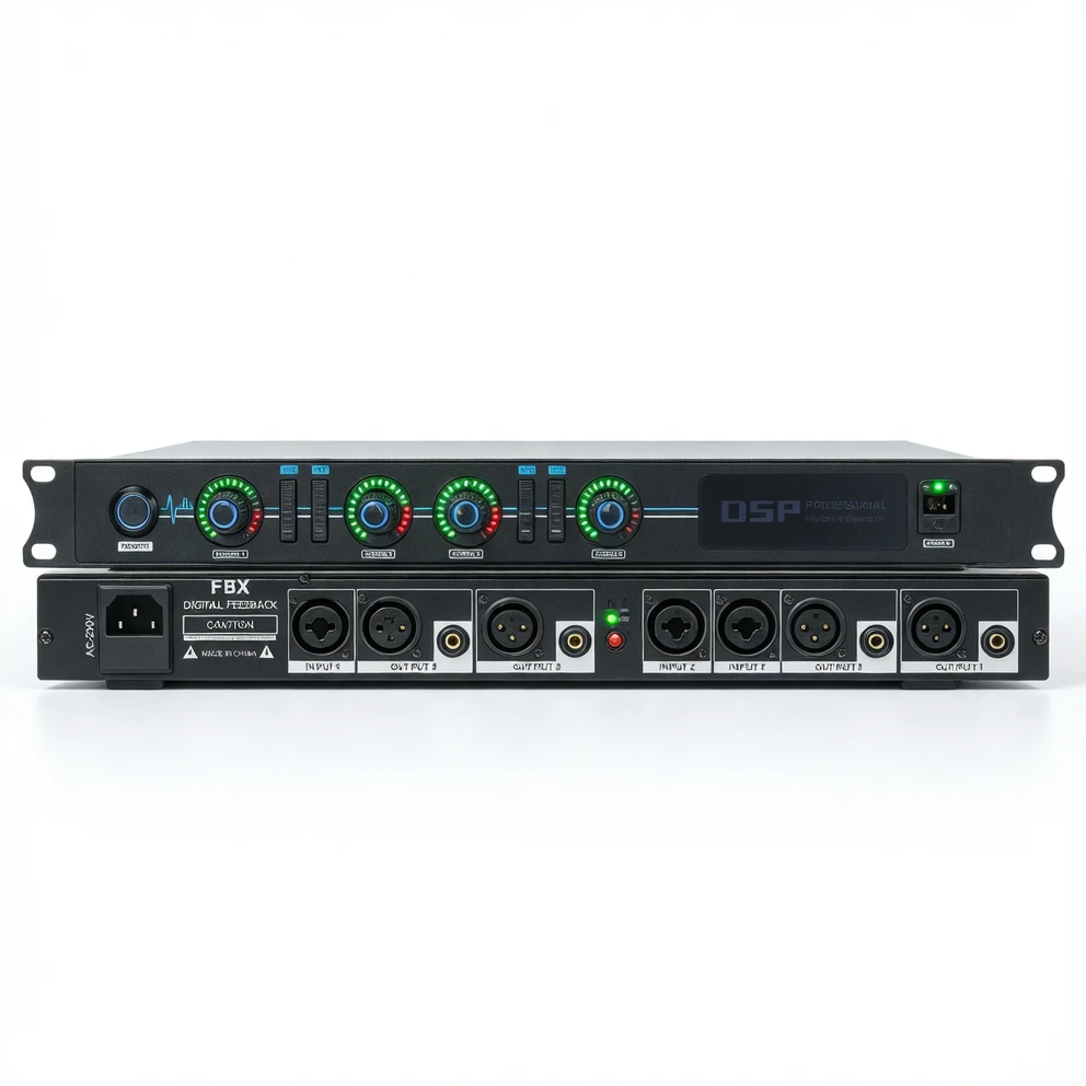 Harmonai FBX440 Automatic Feedback Suppressor — 4-in/4-out DSP Digital Anti-Howling Processor