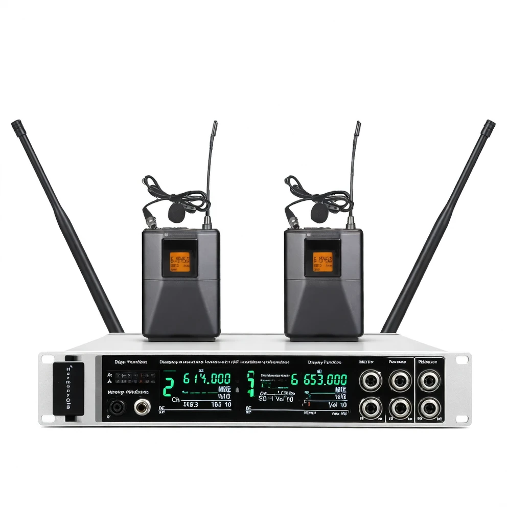 Harmonai ACT-802 Headworn Wireless Microphone — Professional UHF True Diversity Performance Mic