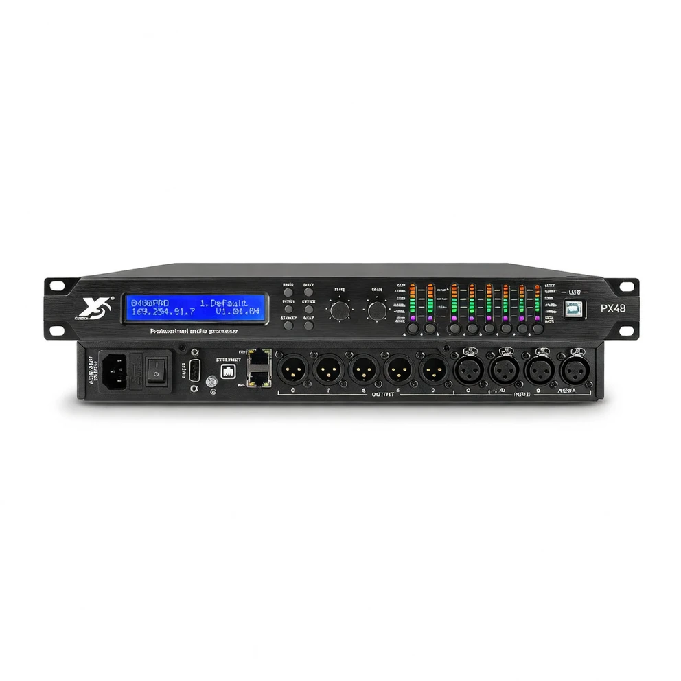 Harmonai PX48 专业数字音频处理器 — 4入8出 FIR/AES 矩阵管理