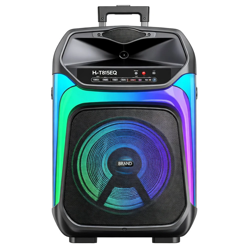 Harmonai HJ-T815EQ 60W High-Power Bluetooth Outdoor Speaker with Colorful Lights