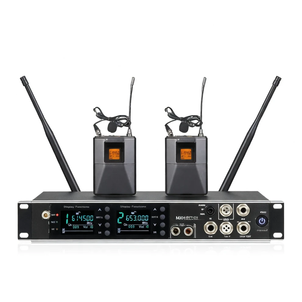 Harmonai ACT-802 Lavalier Wireless Microphone — UHF Professional Conference & Presentation Mic
