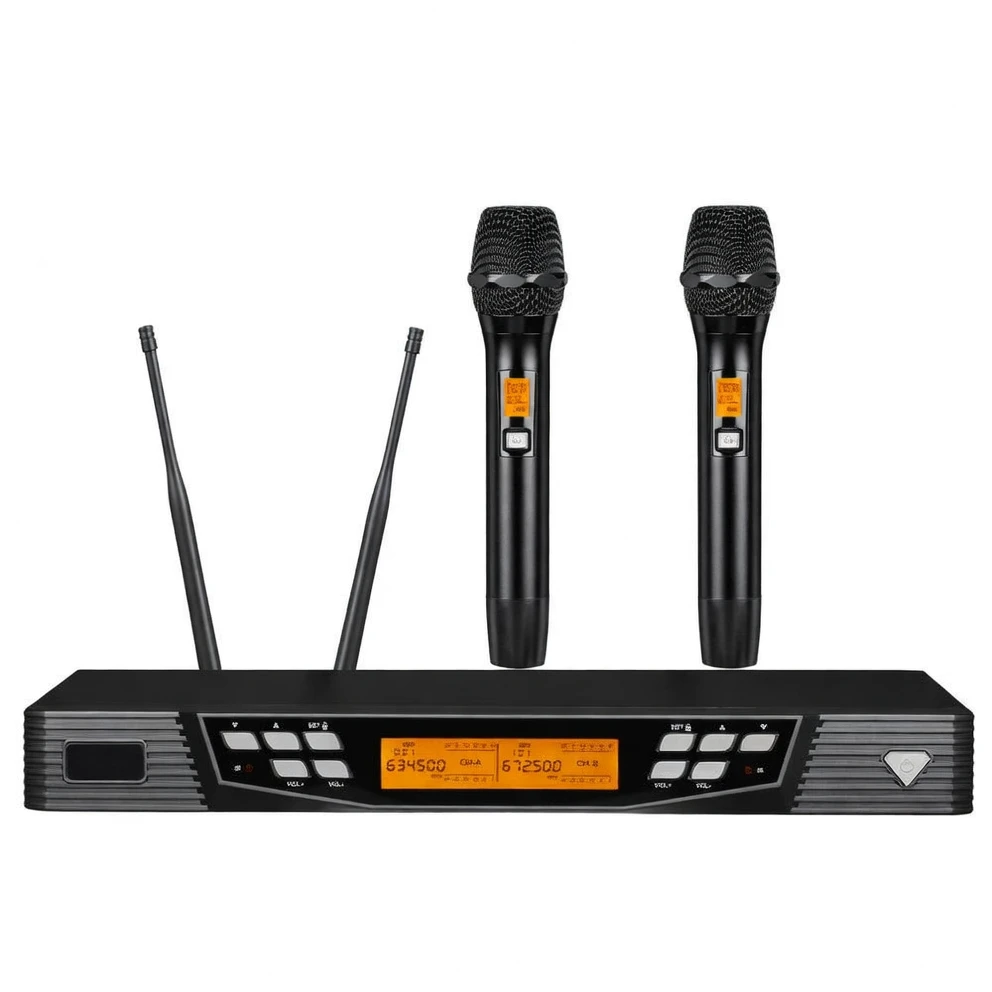 Harmonai ACT-3260 UHF True Diversity Wireless Handheld Mic System for Karaoke