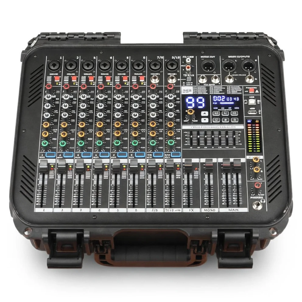 Harmonai AMB-10P(500W×2) Powered Bluetooth Mixer with Built-in Amplifier