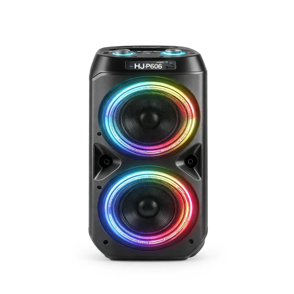 Harmonai HJ-P606 40W Bluetooth Speaker — RGB Lights • Portable Outdoor Use • TWS Stereo