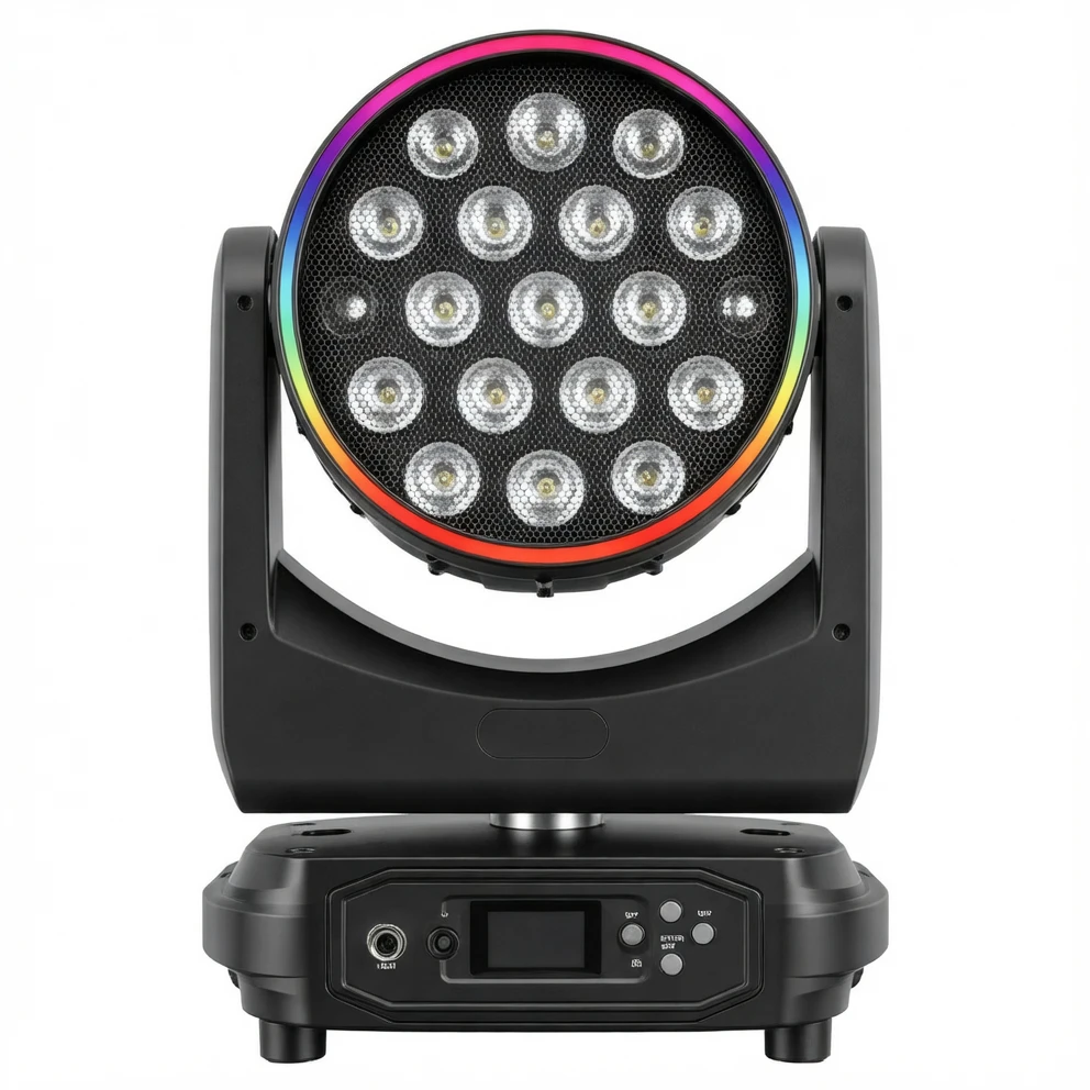 Harmonai QY-YT1915 19×15W Focus Color-Changing Moving Head Light — Professional Stage Effect Lighting