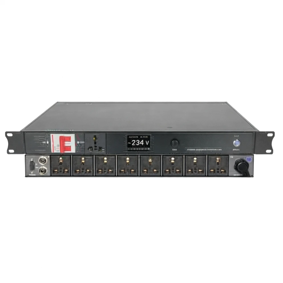 Harmonai L-8A Smart Power Sequencer — 8-Channel Delay Switching | LCD Display | RS232 Network Control