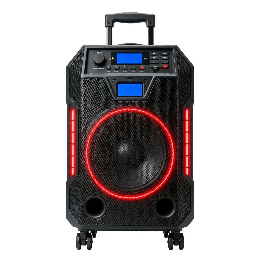 Harmonai HJ-1503 150W Portable Bluetooth Speaker — 15" Subwoofer • Multicolor Lights • Long-Lasting Outdoor Speaker