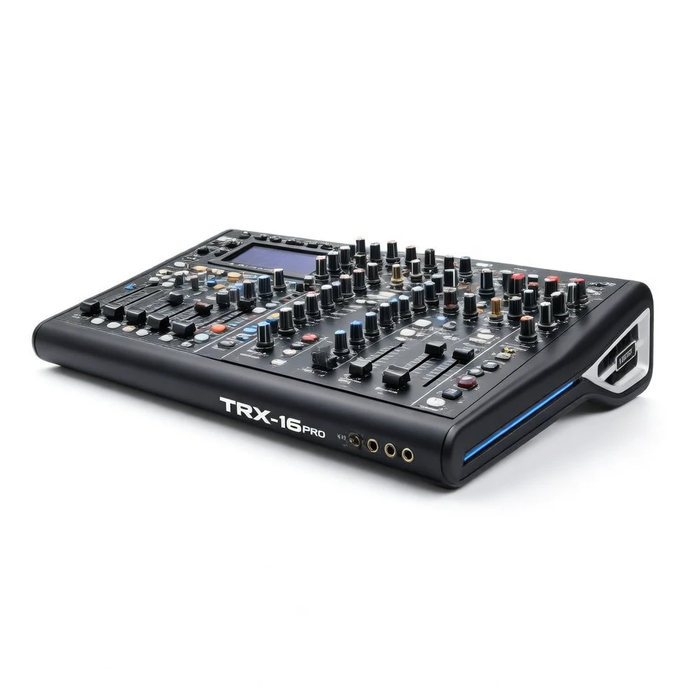 Harmonai TRX-16PRO Professional Digital Mixer — 16-Channel TFT Color Display, DSP Effects, Bluetooth Playback