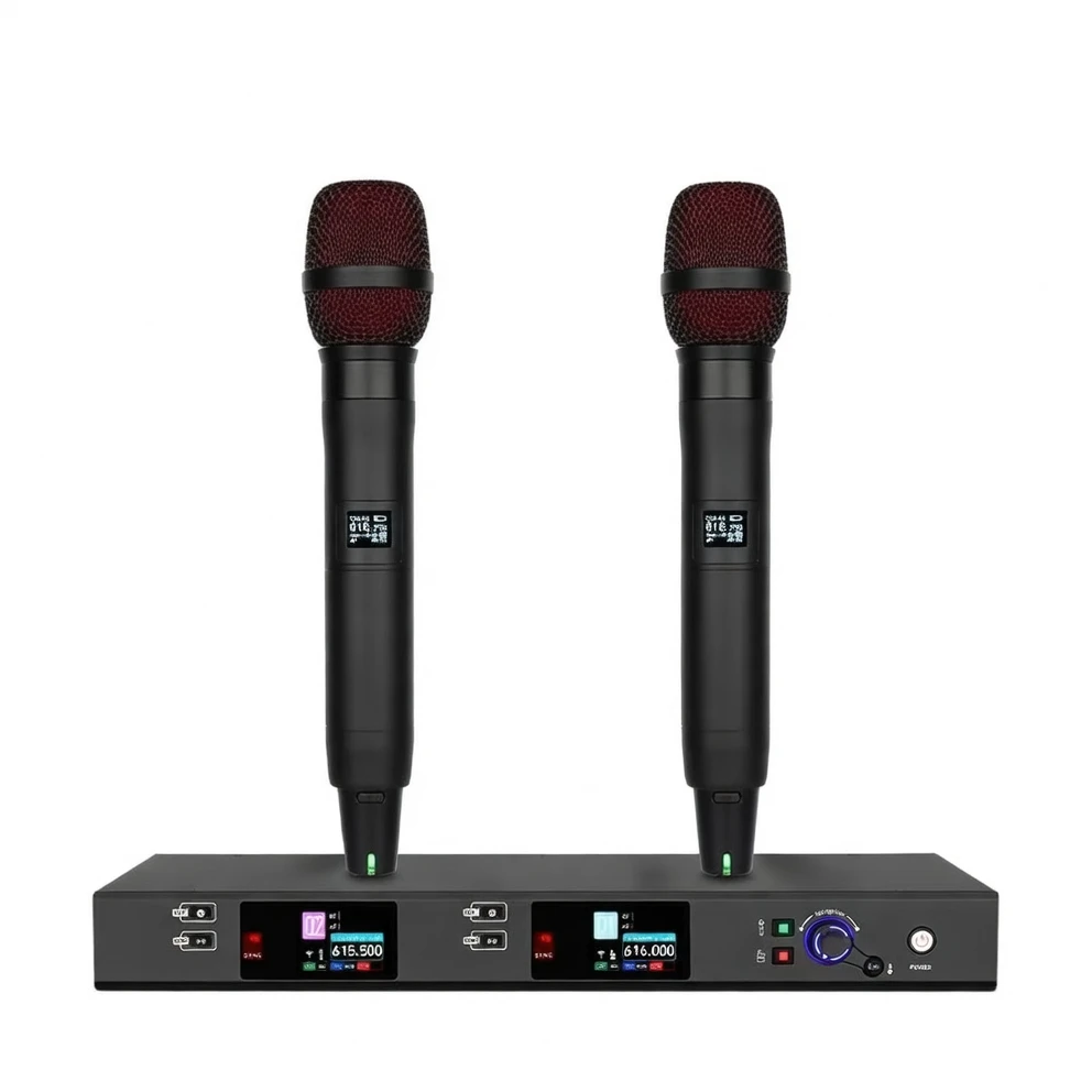 Harmonai GT-X62 Dual-Channel True Diversity Wireless Handheld Microphone — UHF Professional System