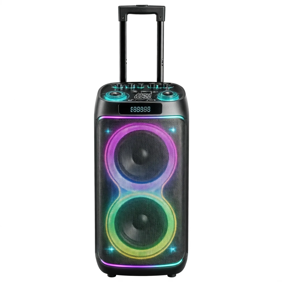 Harmonai HJ-P210 80W Outdoor Bluetooth Speaker with Colorful Lights