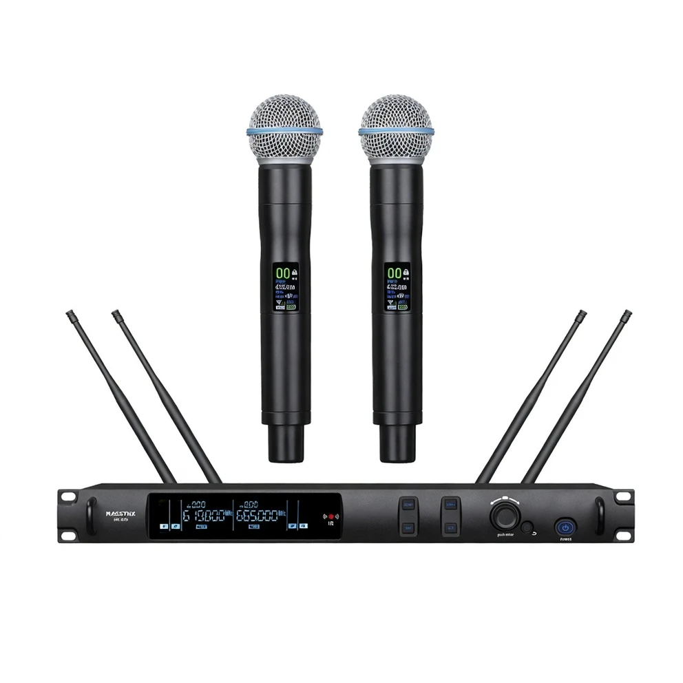 Harmonai HK-835 True Diversity Wireless Mic System — 100m Stable UHF Dual-Mic for KTV & Professional Use