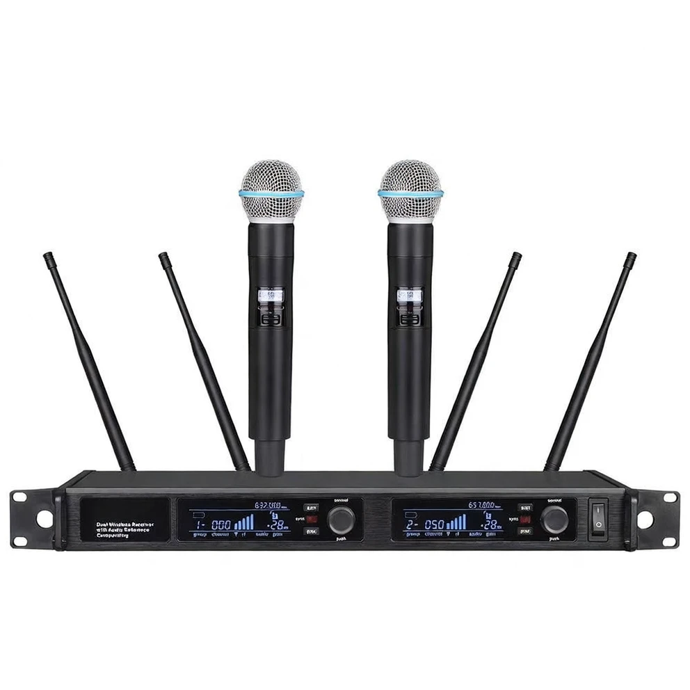 Harmonai SOM-2400 Professional UHF Wireless Microphone — True Diversity 1-Two System