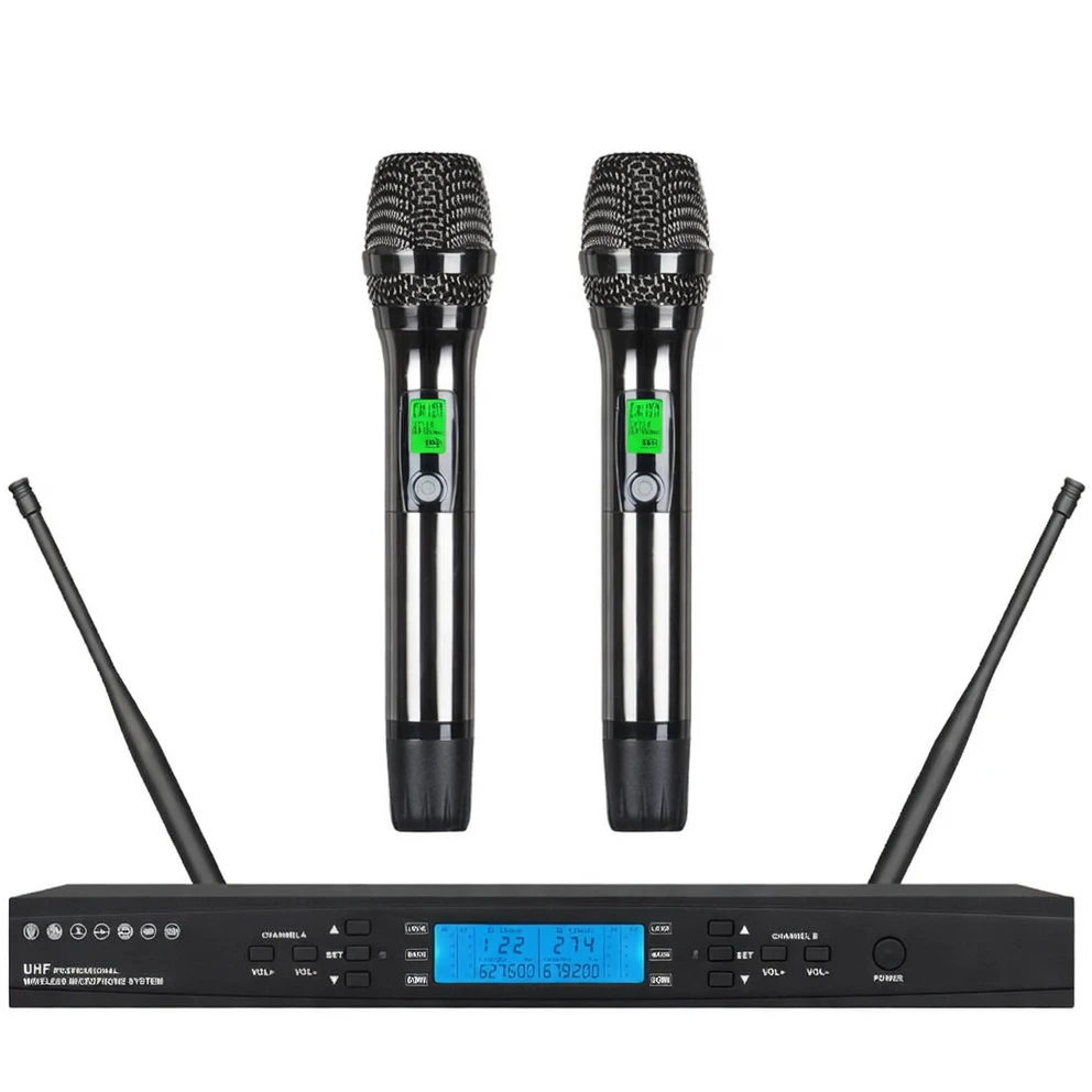Harmonai HK-611 KTV-Optimized Wireless Microphone — Dual-Transmitter, Single-Receiver System