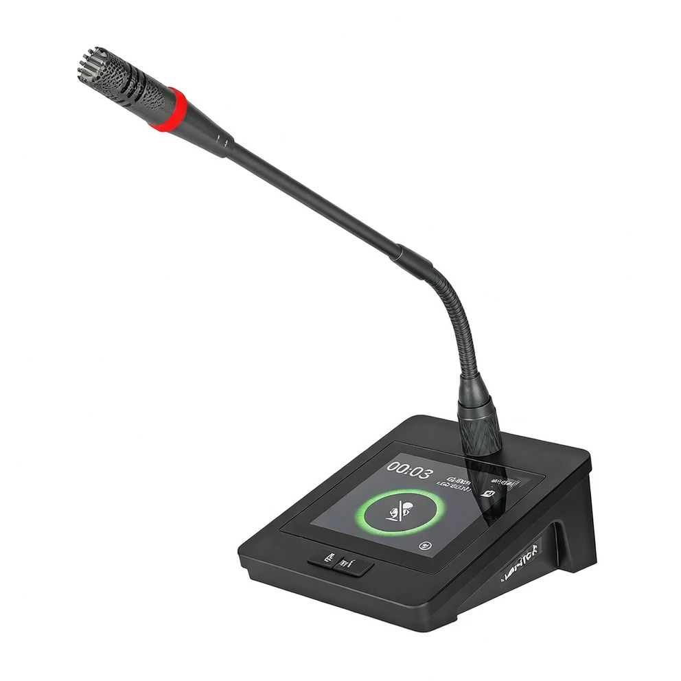 Harmonai GS-880C/GS-880D Wired Daisy-Chain Touchscreen Conference Unit (Chair/Delegate Long Boom) with Voting